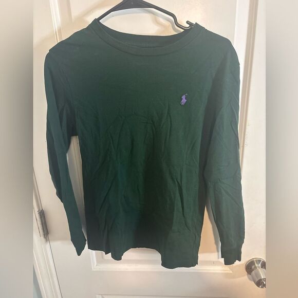 Polo by Ralph Lauren Green long sleeve tee boys size 10/12 EUC - Picture 1 of 3